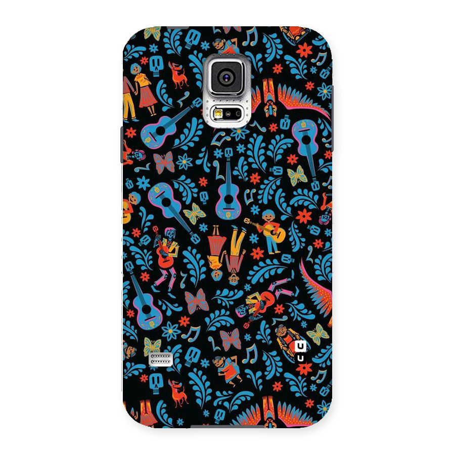 Blue Guitar Pattern Back Case for Samsung Galaxy S5