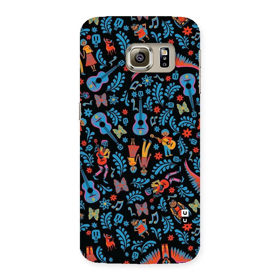 Blue Guitar Pattern Back Case for Samsung Galaxy S6 Edge