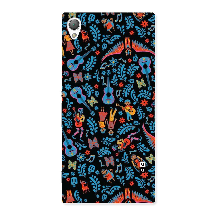 Blue Guitar Pattern Back Case for Sony Xperia Z3