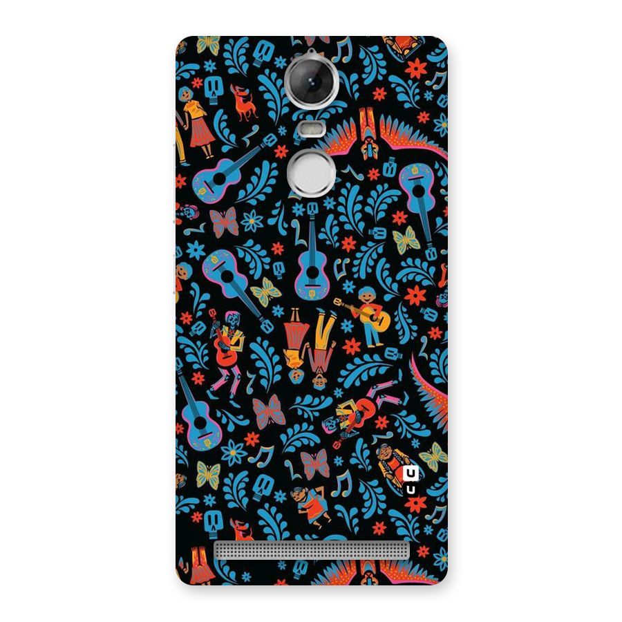 Blue Guitar Pattern Back Case for Vibe K5 Note