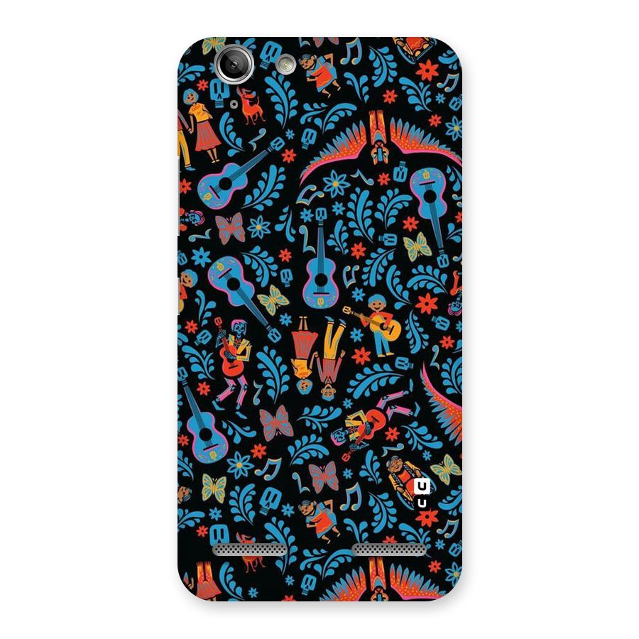 Blue Guitar Pattern Back Case for Vibe K5 Plus