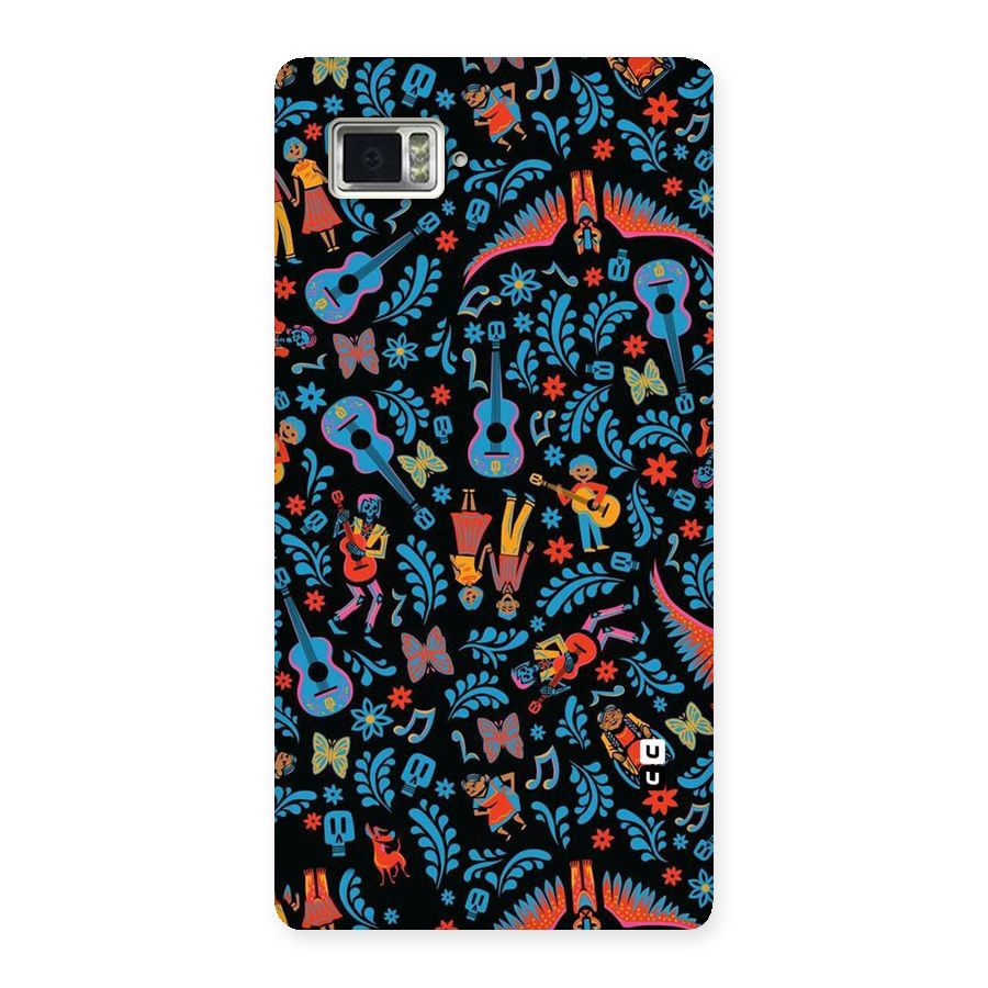 Blue Guitar Pattern Back Case for Vibe Z2 Pro K920
