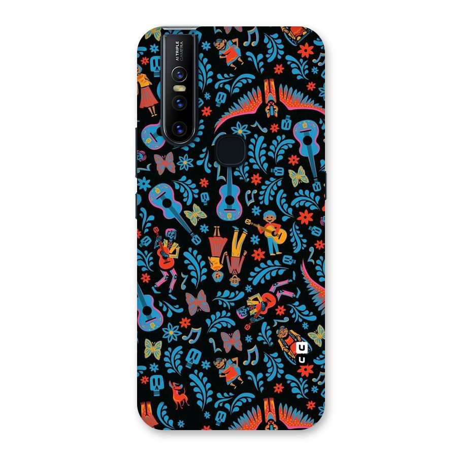 Blue Guitar Pattern Back Case for Vivo V15