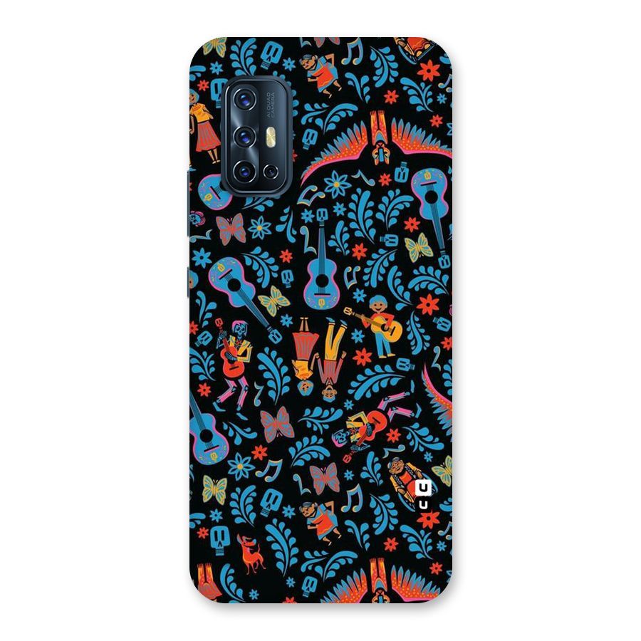 Blue Guitar Pattern Back Case for Vivo V17