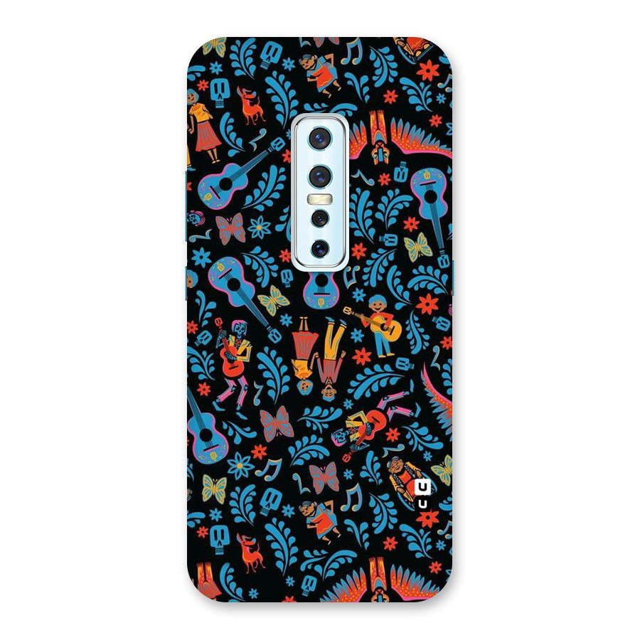 Blue Guitar Pattern Back Case for Vivo V17 Pro