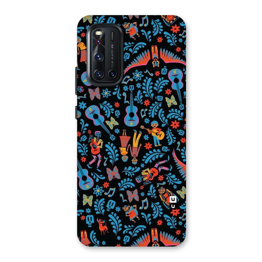 Blue Guitar Pattern Back Case for Vivo V19