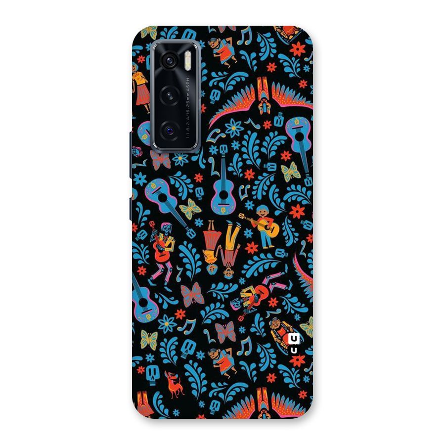 Blue Guitar Pattern Back Case for Vivo V20 SE