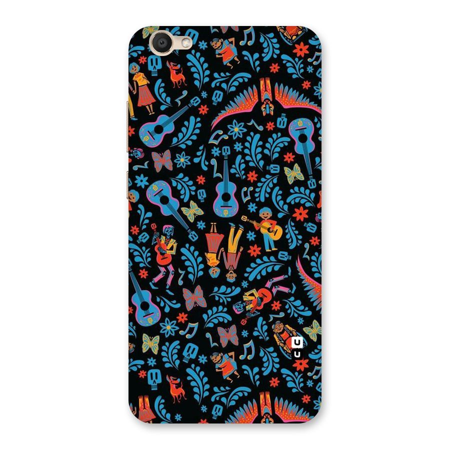 Blue Guitar Pattern Back Case for Vivo V5