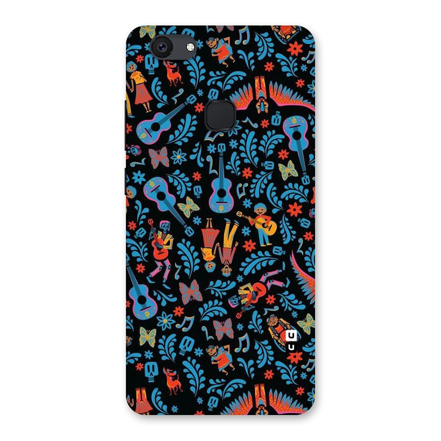 Blue Guitar Pattern Back Case for Vivo V7 Plus