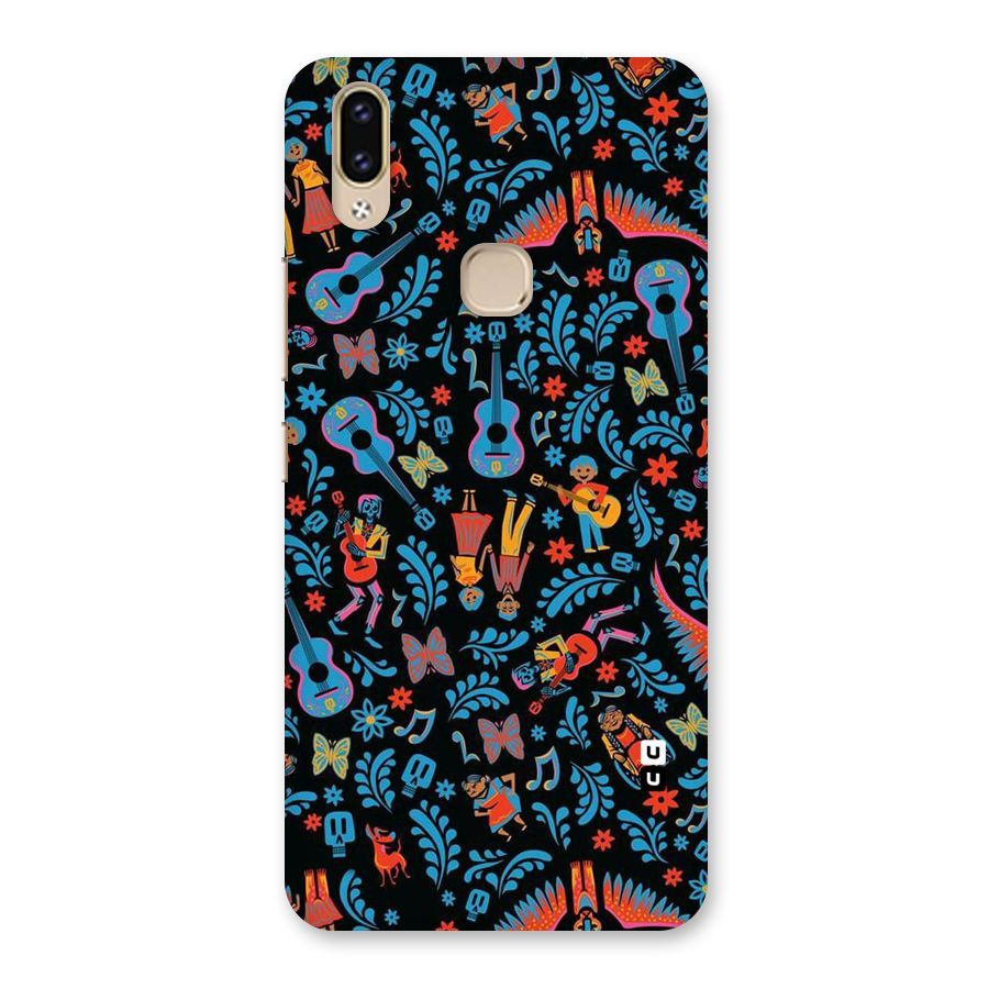 Blue Guitar Pattern Back Case for Vivo V9 Youth