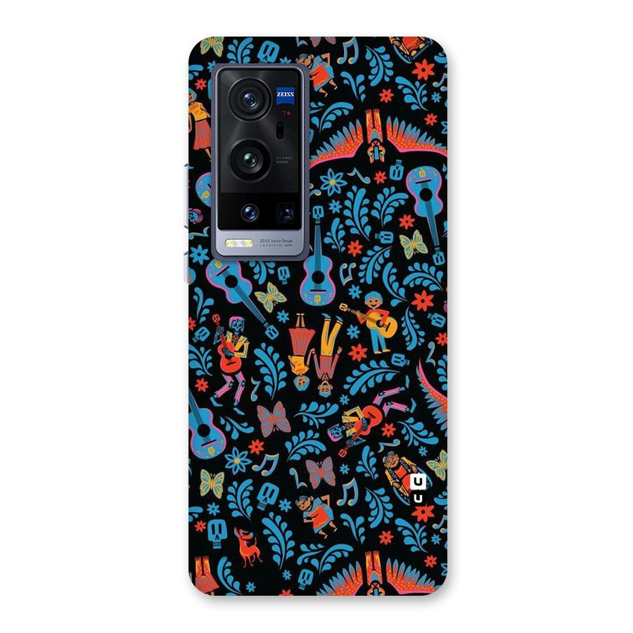 Blue Guitar Pattern Back Case for Vivo X60 Pro Plus