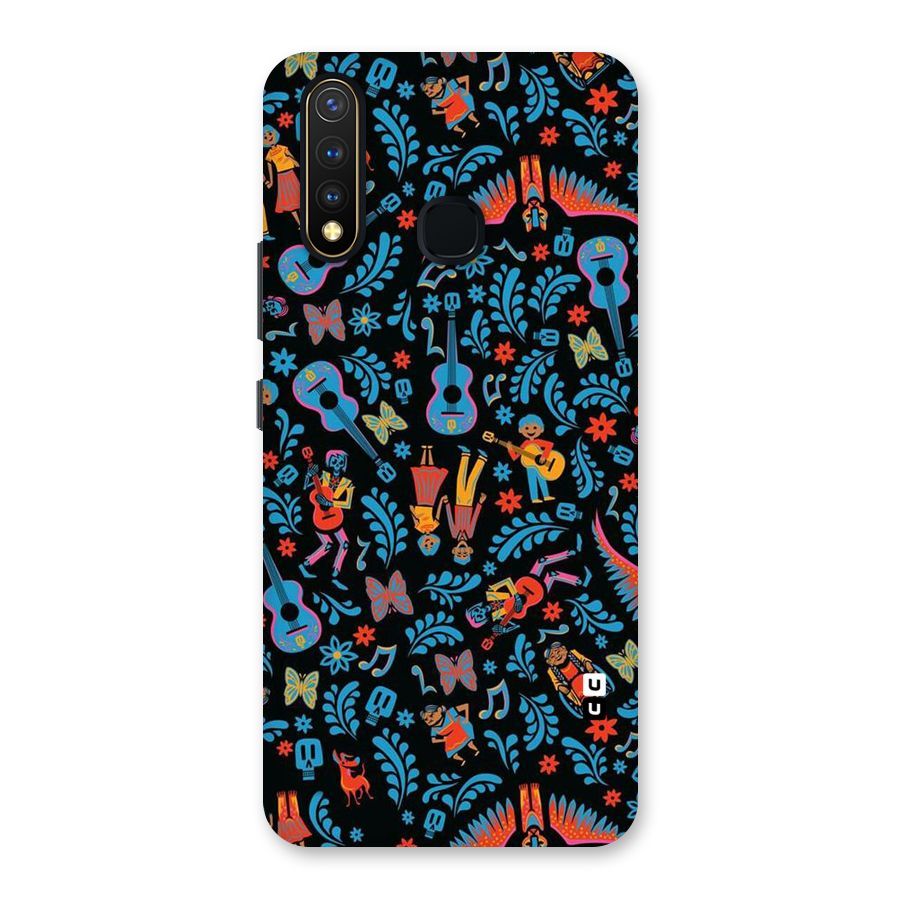 Blue Guitar Pattern Back Case for Vivo Y19
