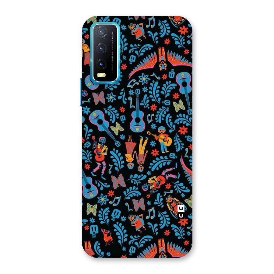 Blue Guitar Pattern Back Case for Vivo Y20