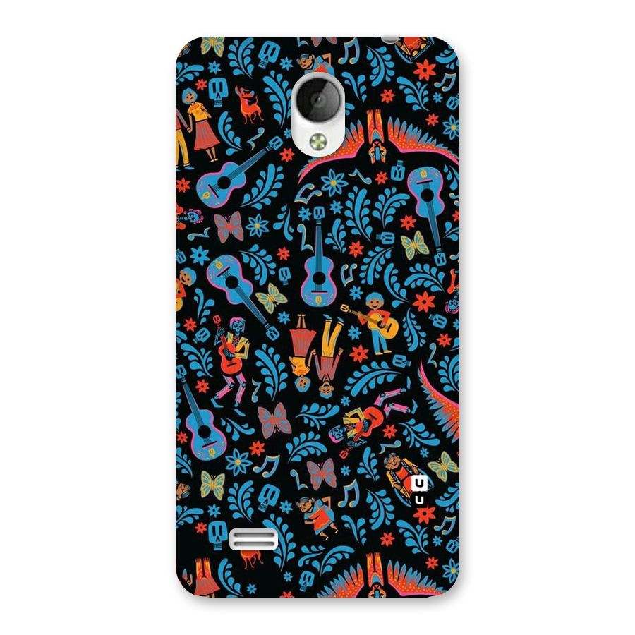Blue Guitar Pattern Back Case for Vivo Y21