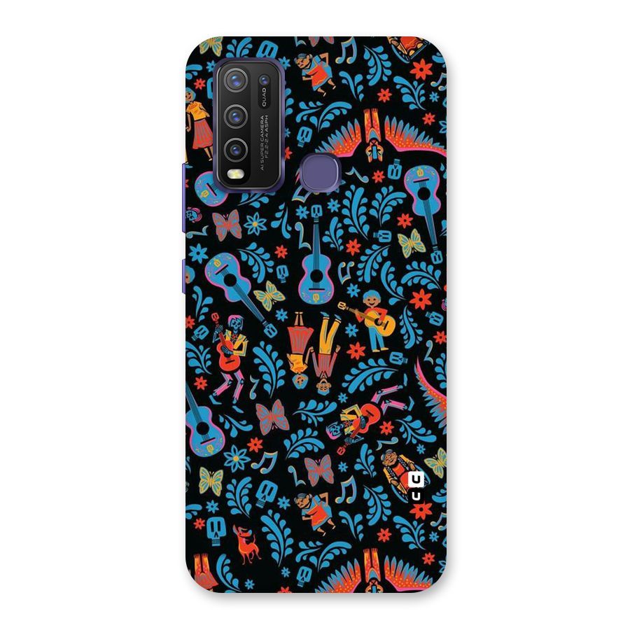 Blue Guitar Pattern Back Case for Vivo Y50