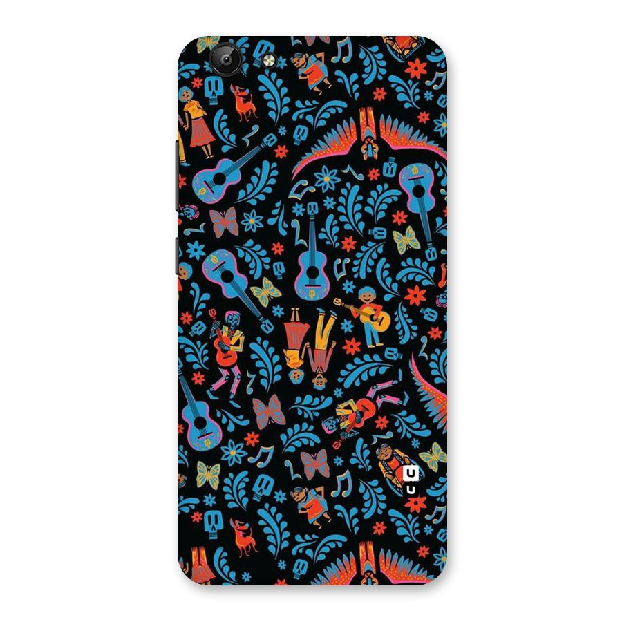Blue Guitar Pattern Back Case for Vivo Y69