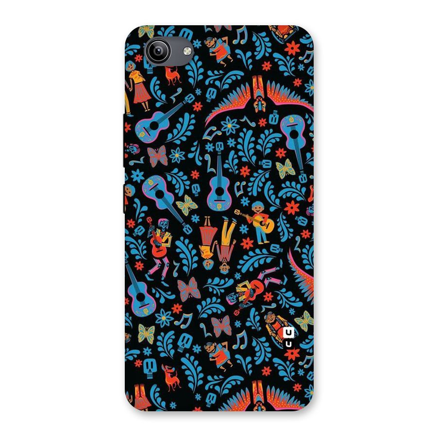 Blue Guitar Pattern Back Case for Vivo Y81i