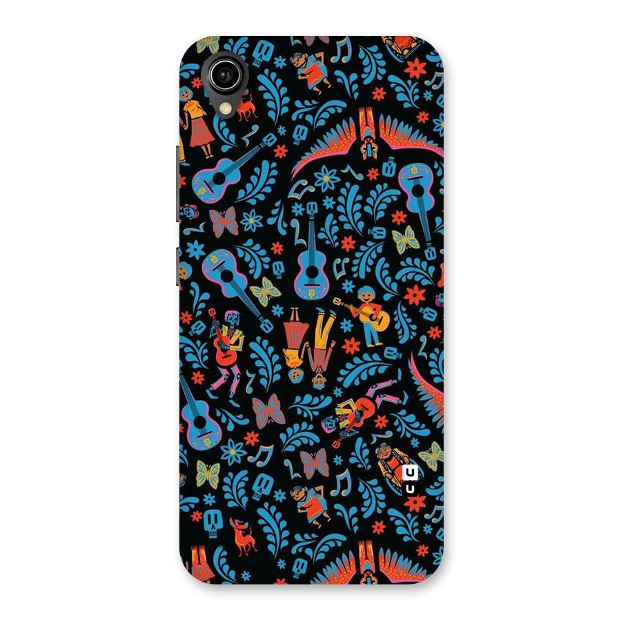 Blue Guitar Pattern Back Case for Vivo Y90
