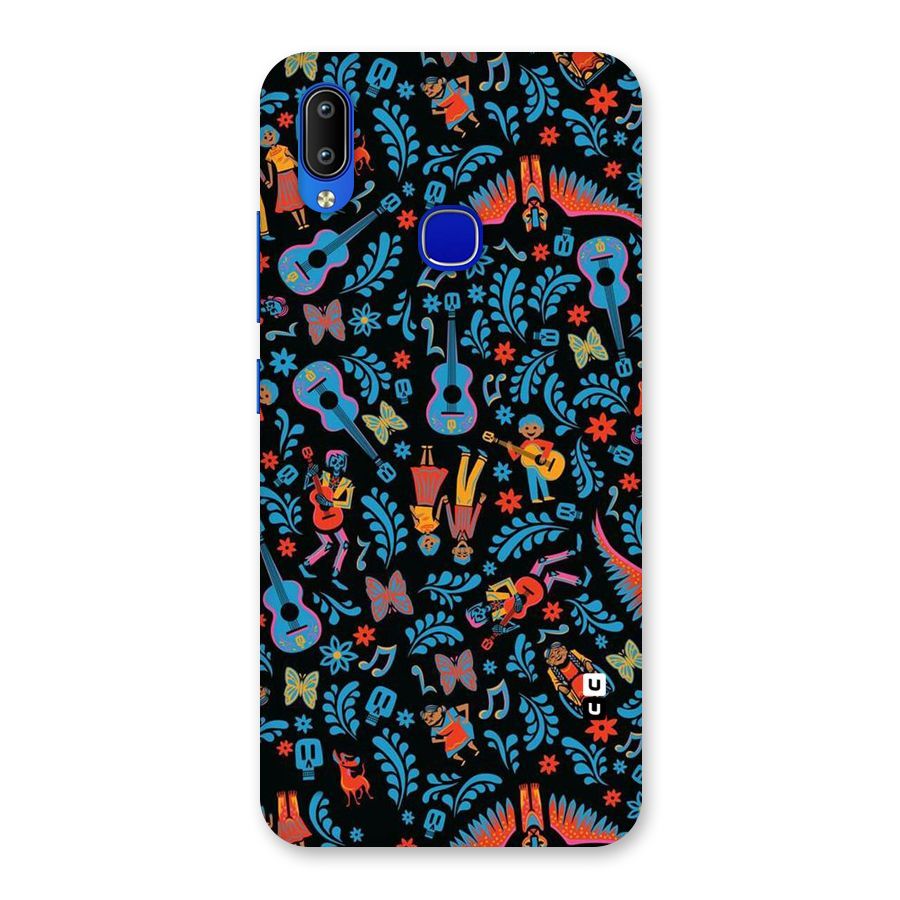 Blue Guitar Pattern Back Case for Vivo Y91