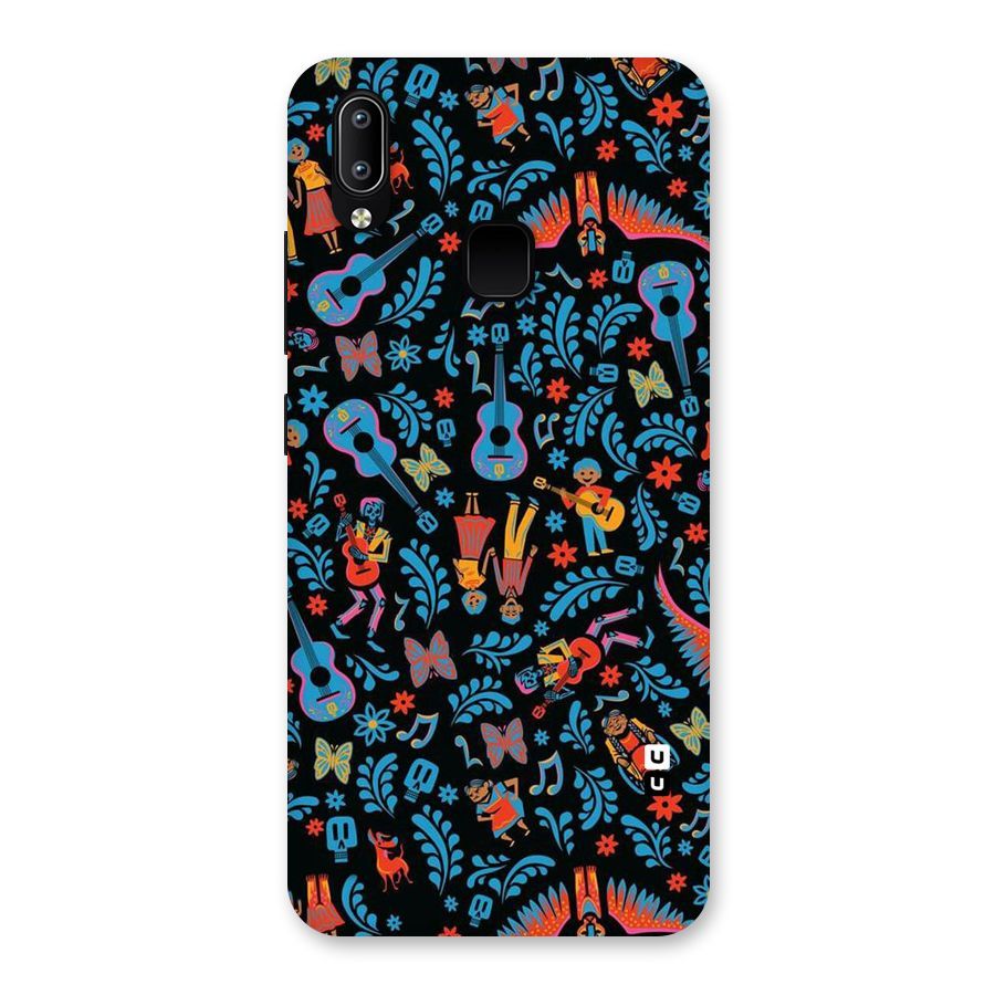 Blue Guitar Pattern Back Case for Vivo Y93