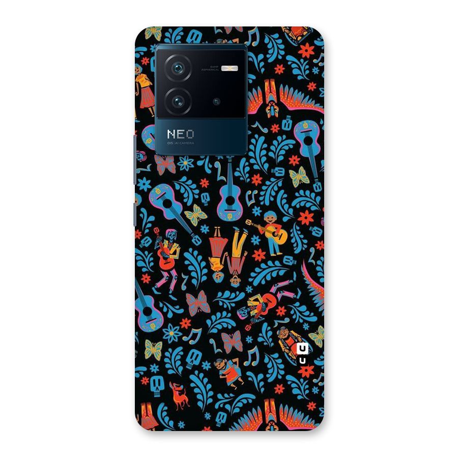 Blue Guitar Pattern Back Case for Vivo iQOO Neo 6 5G