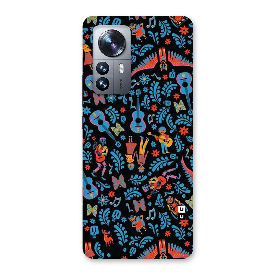 Blue Guitar Pattern Back Case for Xiaomi 12 Pro