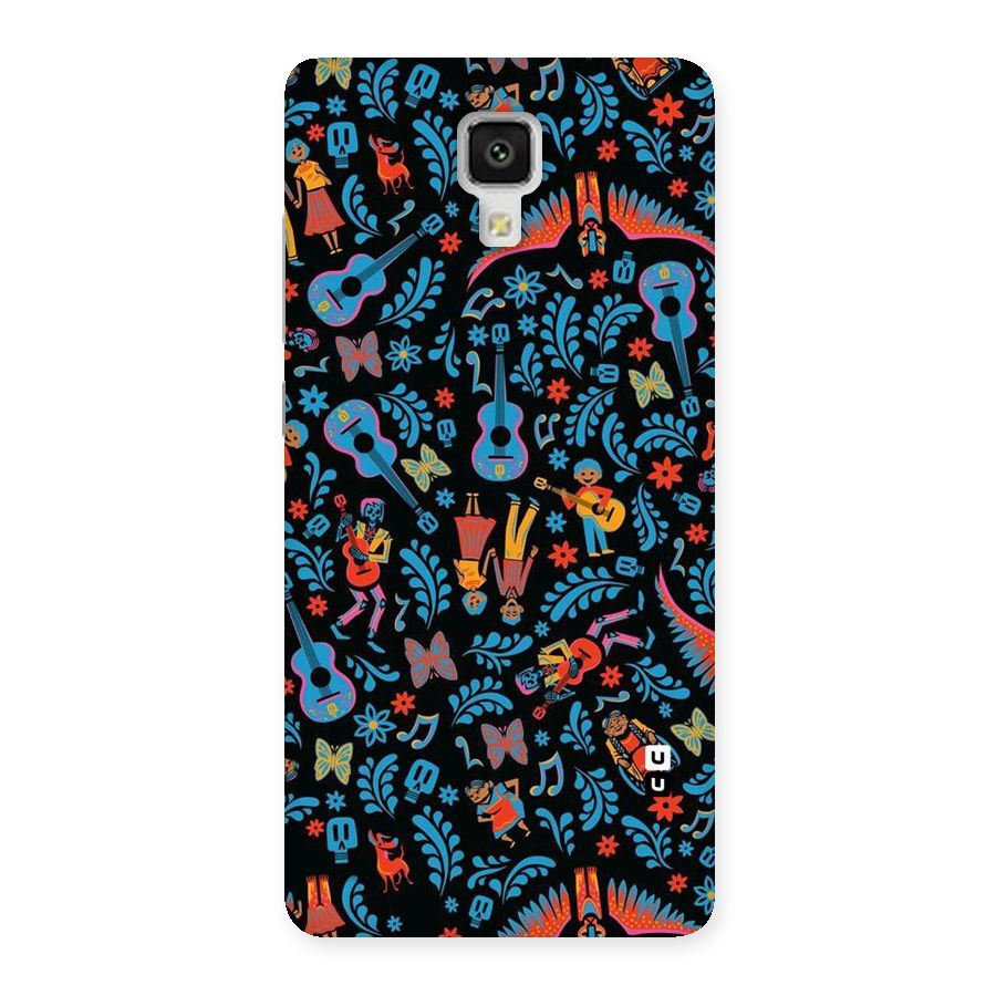 Blue Guitar Pattern Back Case for Xiaomi Mi 4