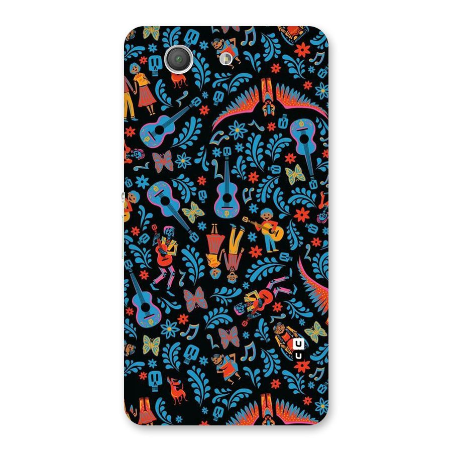 Blue Guitar Pattern Back Case for Xperia Z3 Compact