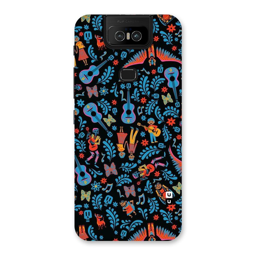 Blue Guitar Pattern Back Case for Zenfone 6z