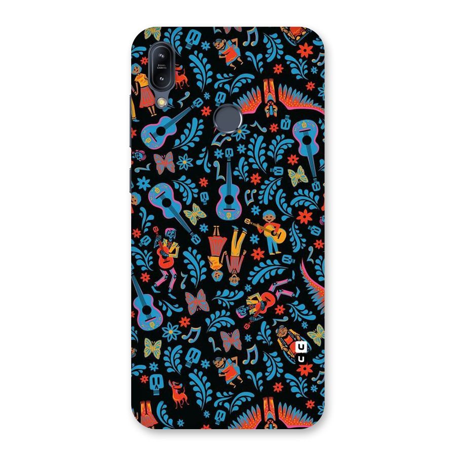 Blue Guitar Pattern Back Case for Zenfone Max M2
