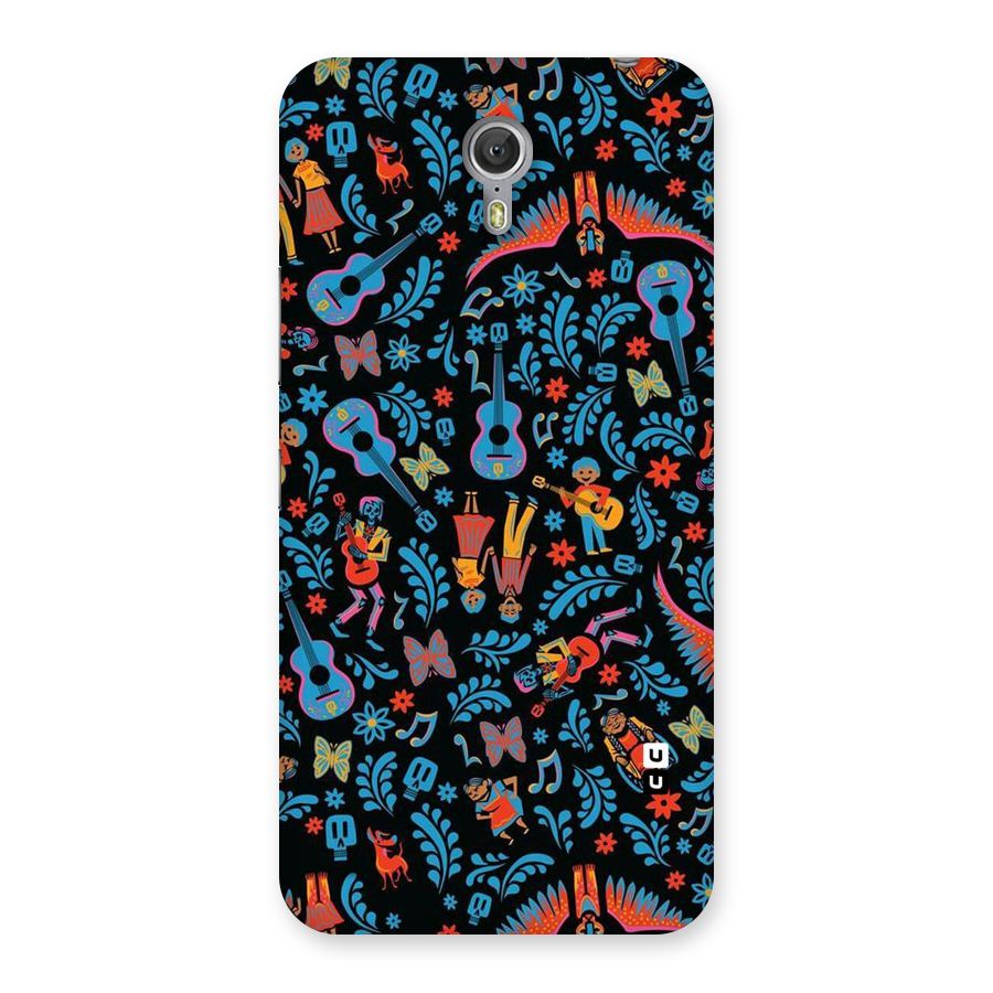 Blue Guitar Pattern Back Case for Zuk Z1