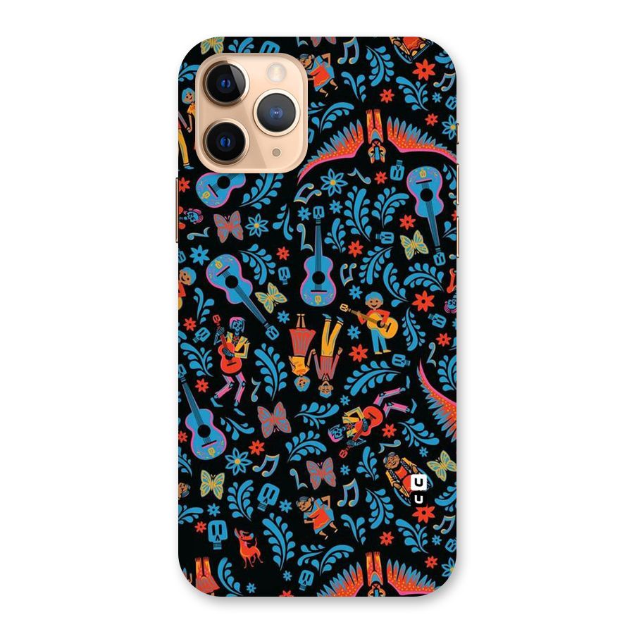 Blue Guitar Pattern Back Case for iPhone 11 Pro