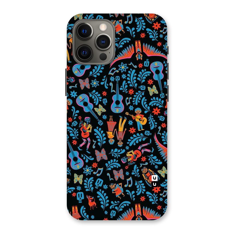 Blue Guitar Pattern Back Case for iPhone 12 Pro Max