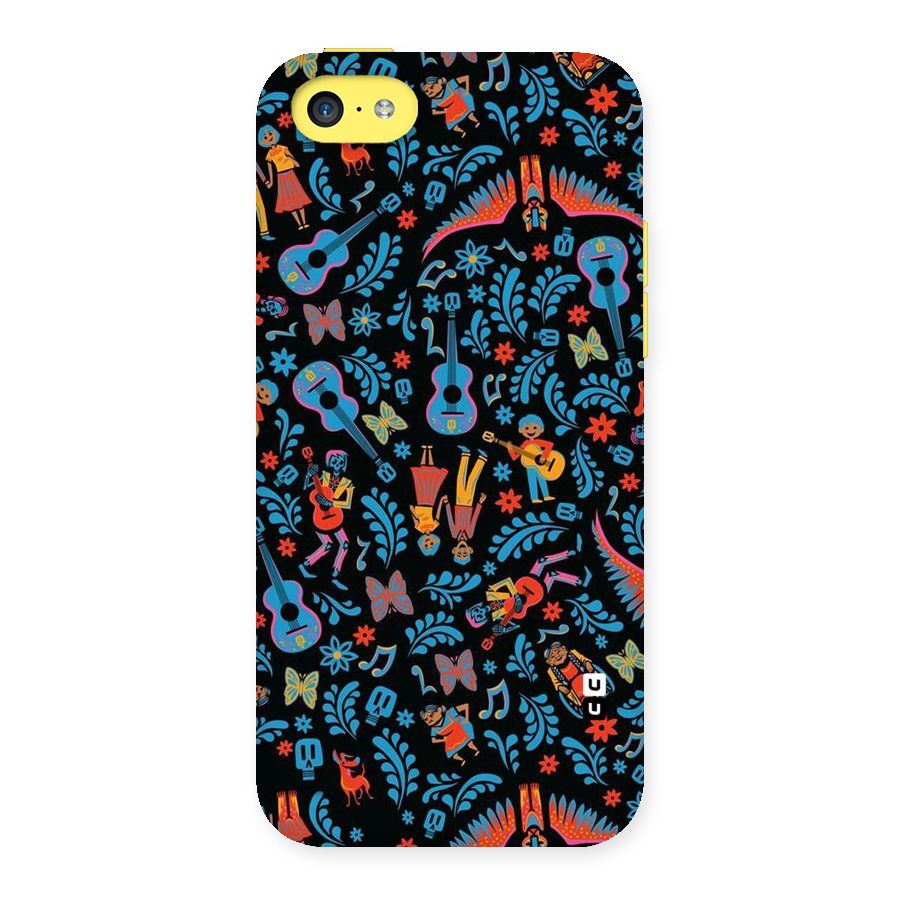 Blue Guitar Pattern Back Case for iPhone 5C