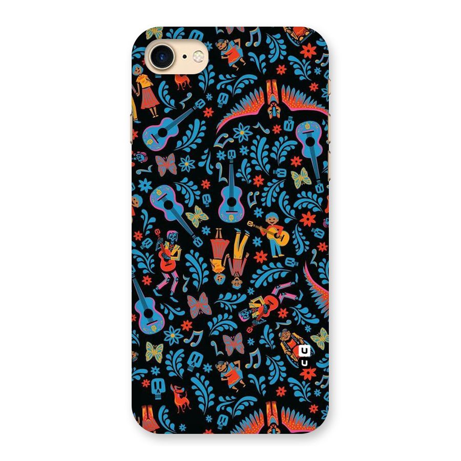 Blue Guitar Pattern Back Case for iPhone 7