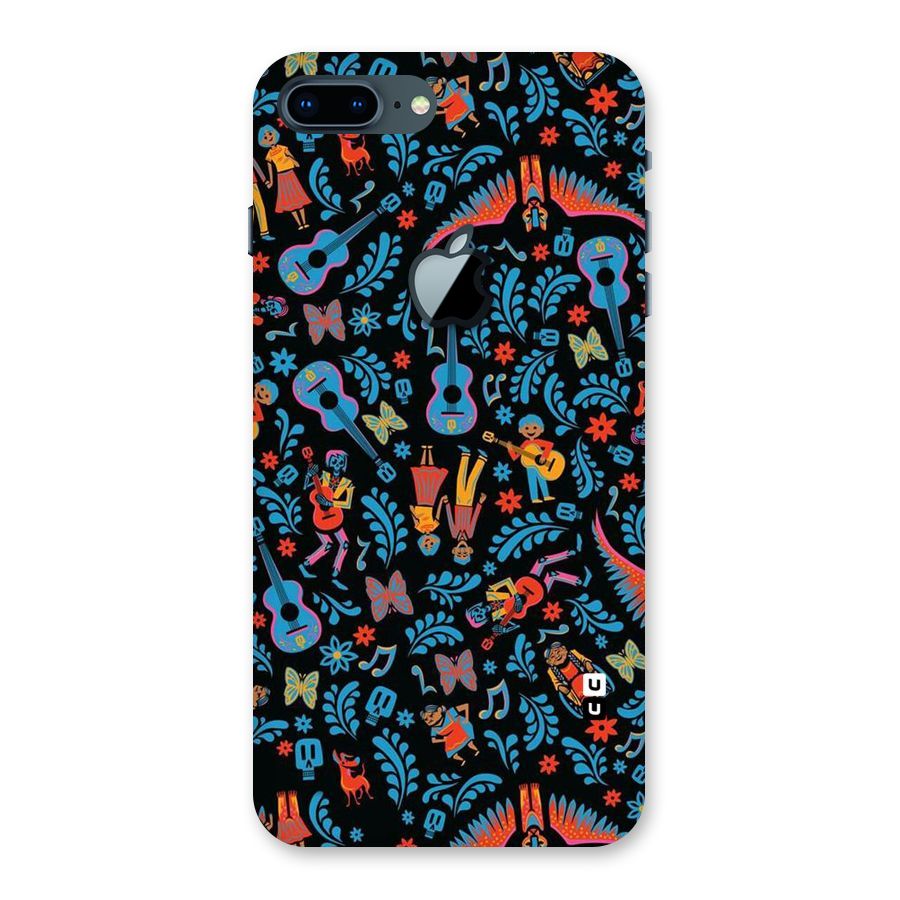Blue Guitar Pattern Back Case for iPhone 7 Plus Apple Cut