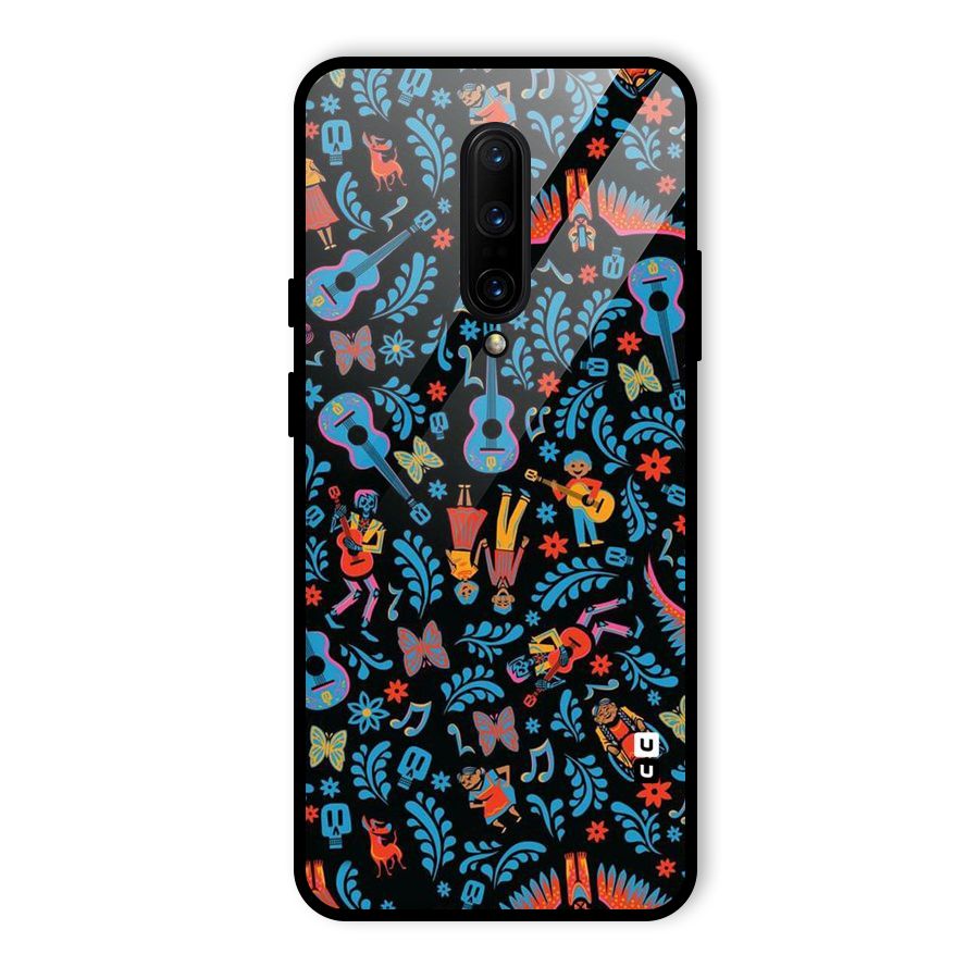 Blue Guitar Pattern Glass Back Case for OnePlus 7 Pro