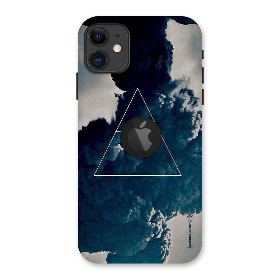 Blue Hue Smoke Back Case for iPhone 11 Logo Cut