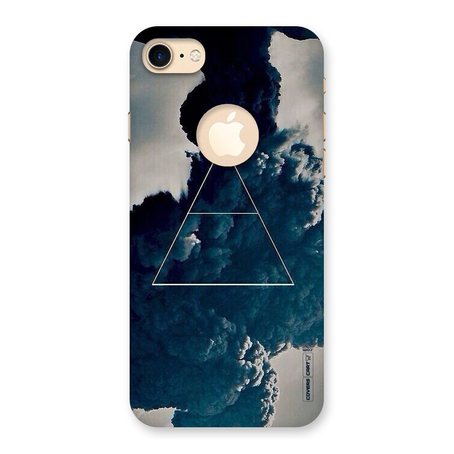 Blue Hue Smoke Back Case for iPhone 7 Logo Cut