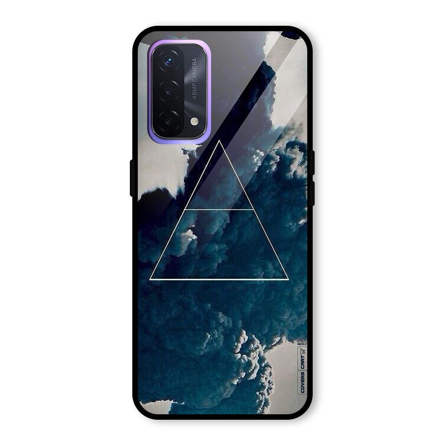 Blue Hue Smoke Glass Back Case for Oppo A74 5G