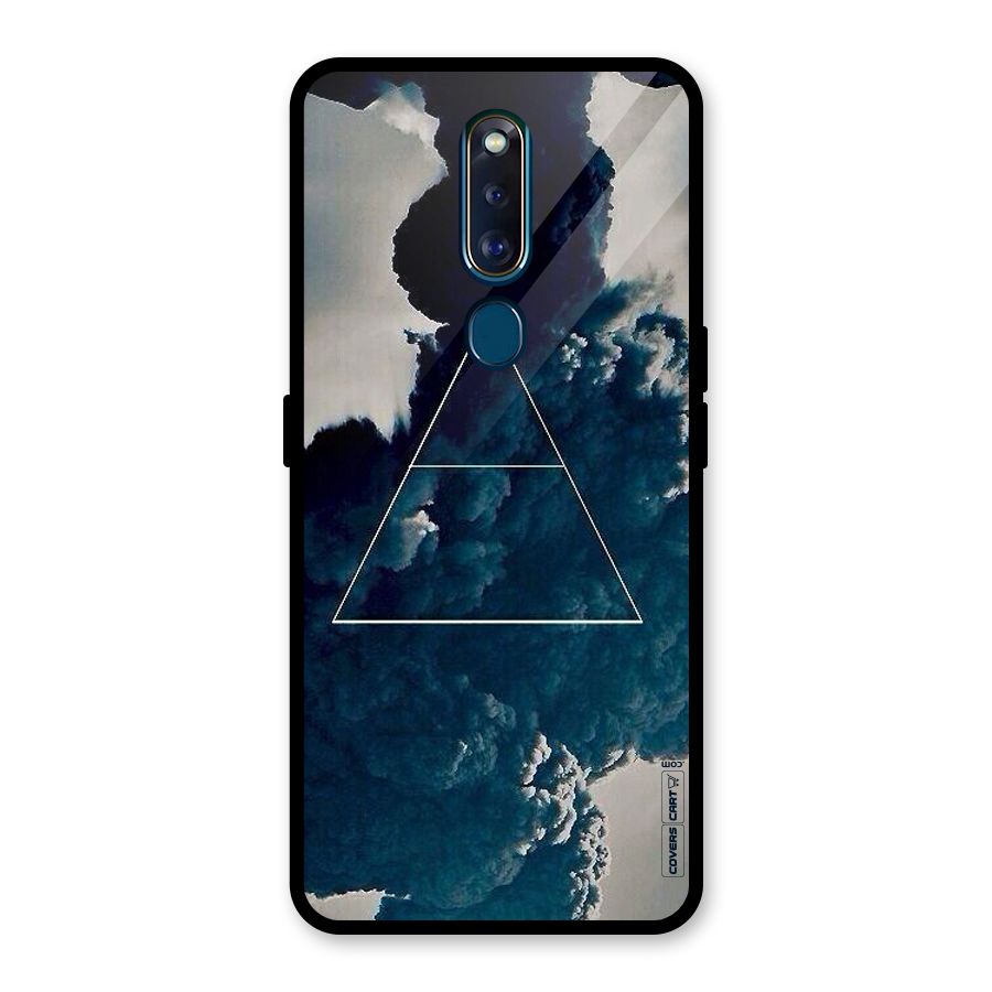 Blue Hue Smoke Glass Back Case for Oppo F11 Pro