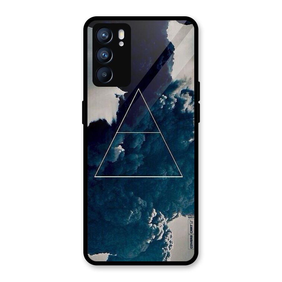 Blue Hue Smoke Glass Back Case for Oppo Reno6 5G