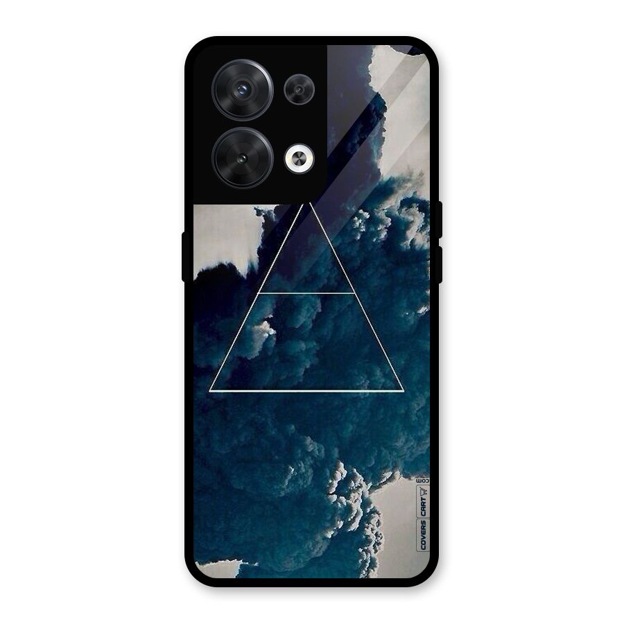 Blue Hue Smoke Glass Back Case for Oppo Reno8 5G