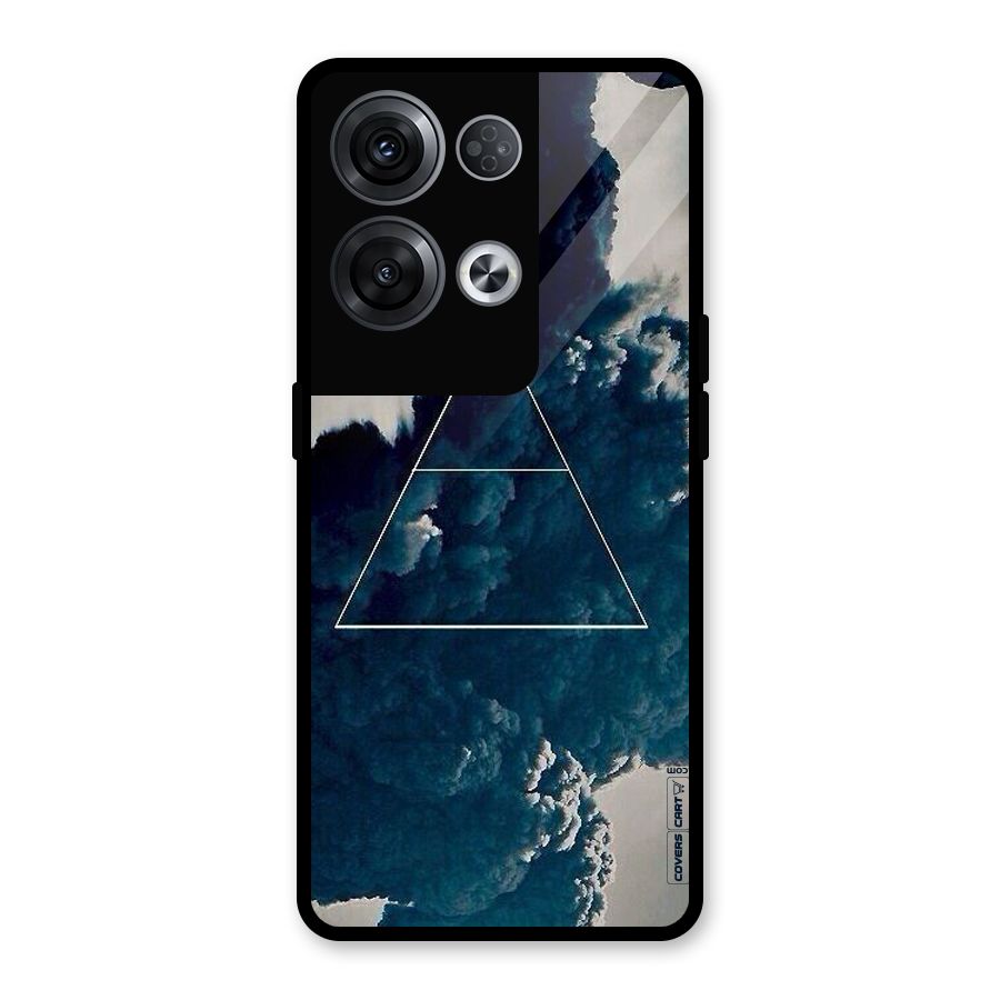 Blue Hue Smoke Glass Back Case for Oppo Reno8 Pro 5G