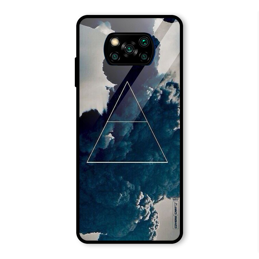 Blue Hue Smoke Glass Back Case for Poco X3 Pro