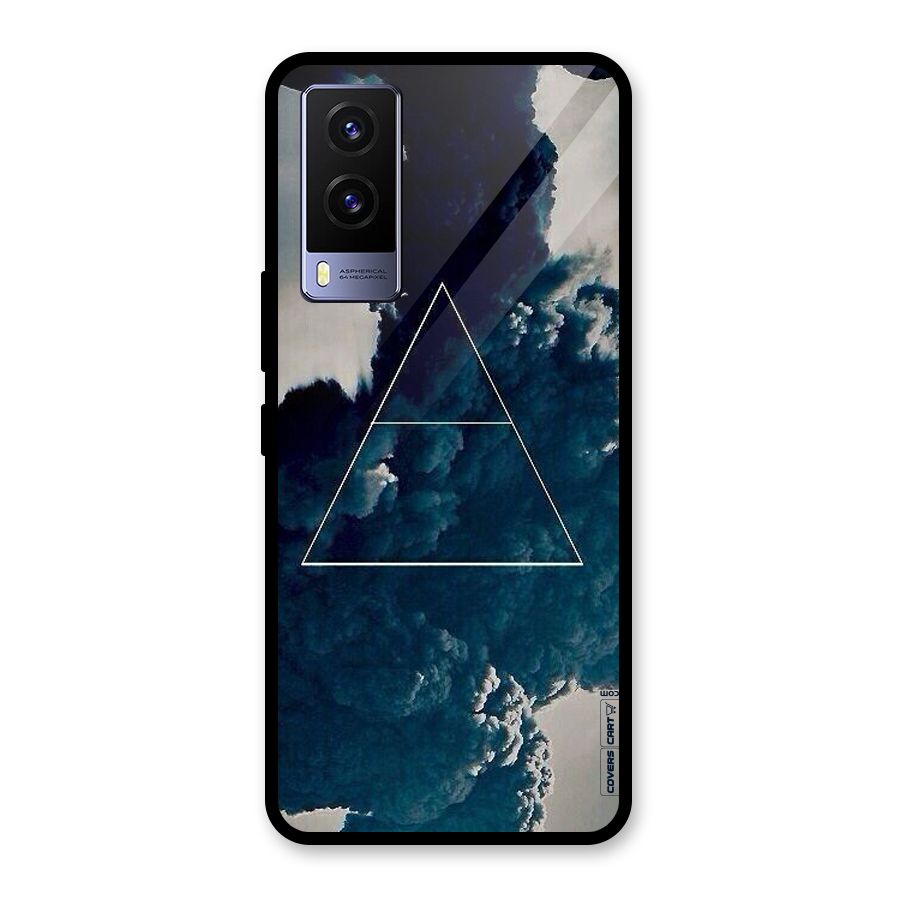 Blue Hue Smoke Glass Back Case for Vivo V21e 5G