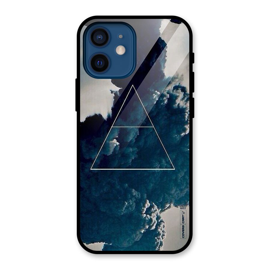 Blue Hue Smoke Glass Back Case for iPhone 12 Mini