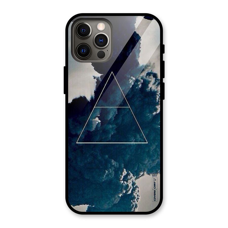 Blue Hue Smoke Glass Back Case for iPhone 12 Pro