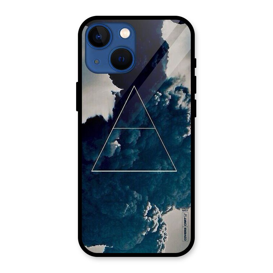 Blue Hue Smoke Glass Back Case for iPhone 13 Mini