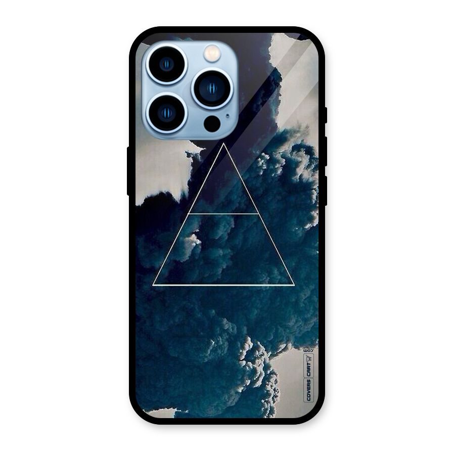 Blue Hue Smoke Glass Back Case for iPhone 13 Pro